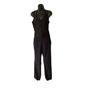 TOXIK Toxik3 Black Flowy Strappy Beachy Sleeveless Halter Jumpsuit Sz S
